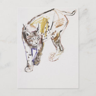 Europäischer Lynx Postkarte