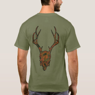Europäischer Mount Jackalope Schädel Camo Armee Gr T-Shirt
