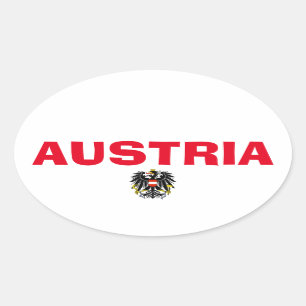 Europäischer ovaler Art-Aufkleber Österreichs Aufkleber