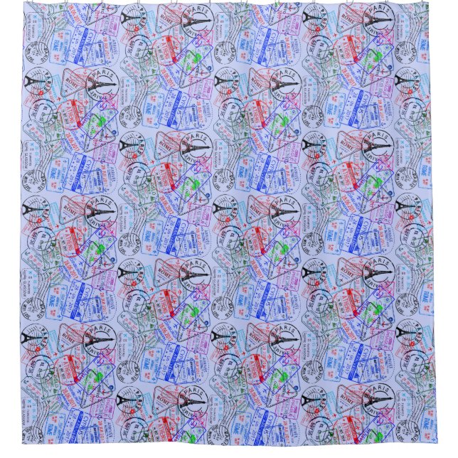 Europäischer Urlaubshochvorhang Duschvorhang (Vorderseite)