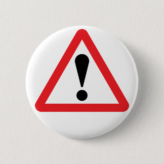 Europäischer warnender Verkehrsschild-Knopf Button