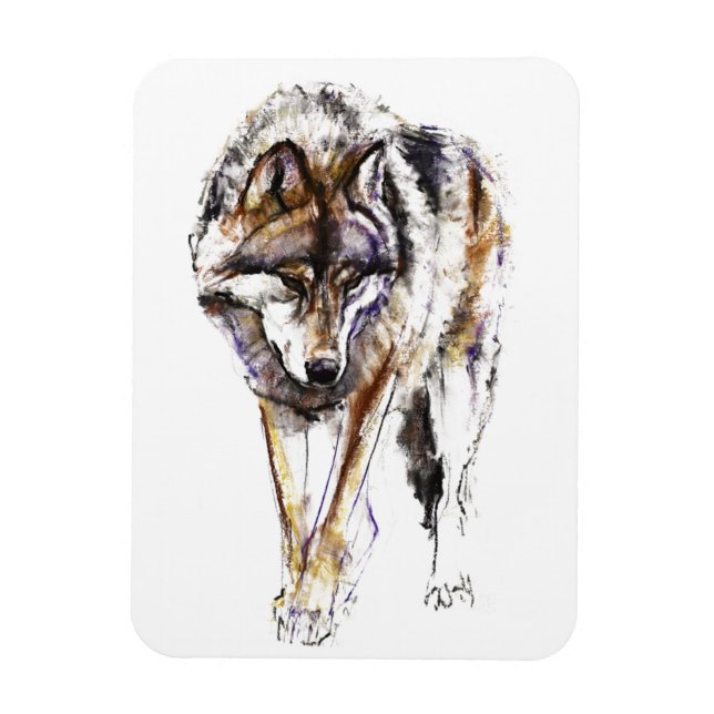 Europäischer Wolf Magnet (Vertikal)