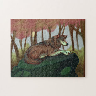Europäischer Wolf Puzzle