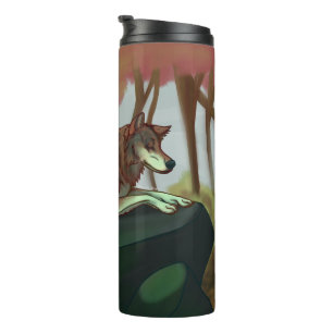Europäischer Wolf Thermosbecher