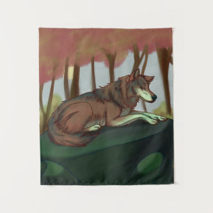 Europäischer Wolf Wandteppich