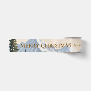 Europäisches alpenländisches Weihnachten - Schneei Satinband