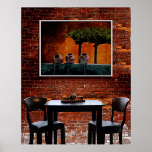 Europäisches Bistro Poster