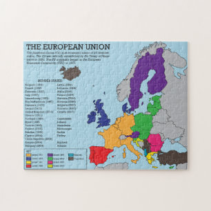 Europäisches Gewerkschafts-Karten-Puzzlespiel Puzzle