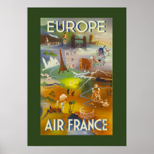 Europäisches Reiseplakat Poster