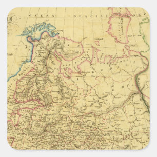 Europäisches Russland 3 Quadratischer Aufkleber