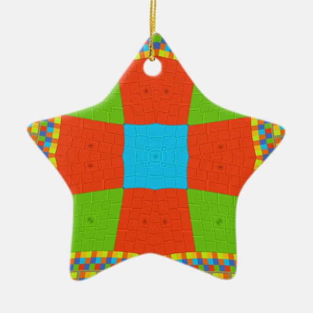 Europäisches Stammesmuster Keramik Ornament (Vorne)