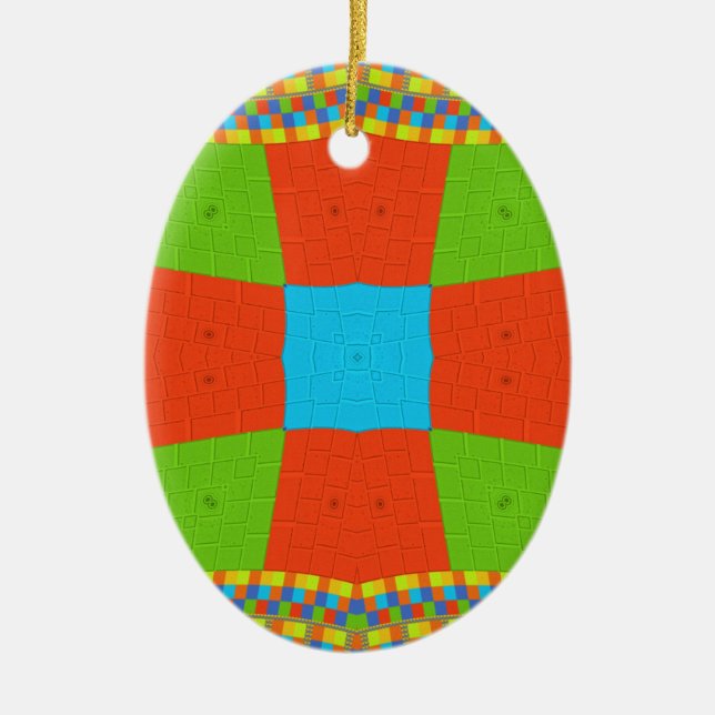 Europäisches Stammesmuster Keramik Ornament (Vorne)