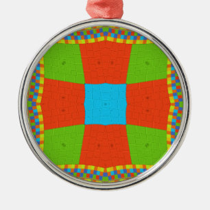 Europäisches Stammesmuster Silbernes Ornament