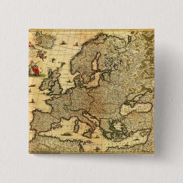 EuropaPanoramakarte Europa Button (Vorderseite)