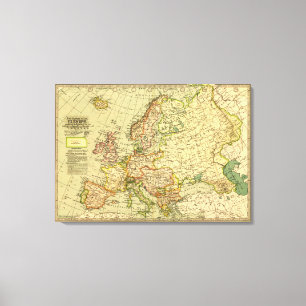 EuropaPanoramakarteEuropa Leinwanddruck