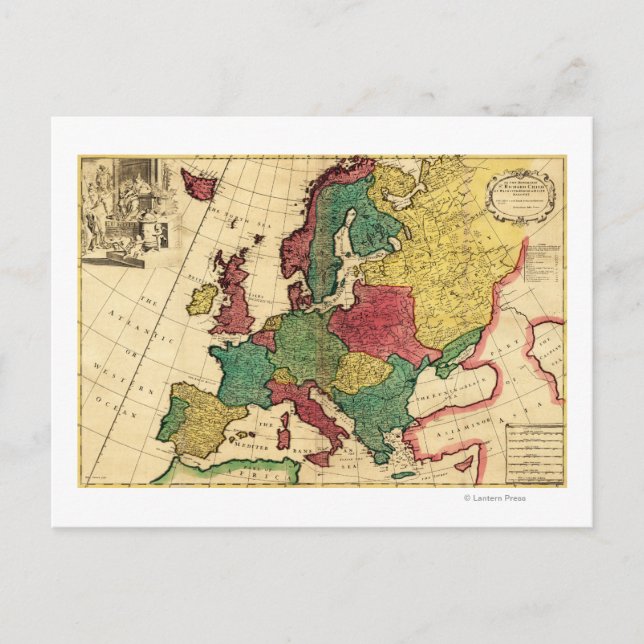 EuropaPanoramakarteEuropa Postkarte (Vorderseite)