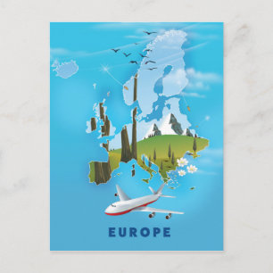 Europaparte - Reiseplakat Postkarte