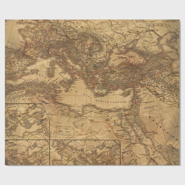 Europas alte Karte Geschenkpapier (Flach)