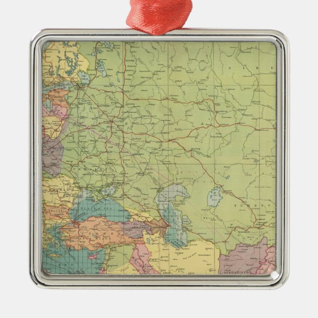 Europas Überland, Meeres Kommunikationen Silbernes Ornament (Vorne)