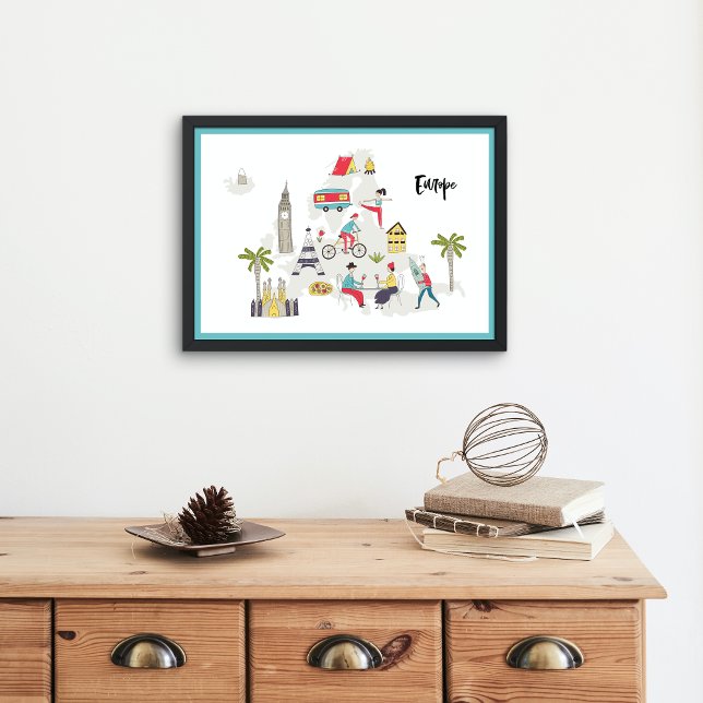 "Europe Activities Map" Poster (Von Creator hochgeladen)