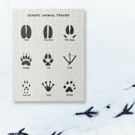 Europe Animal Tracks Puzzle