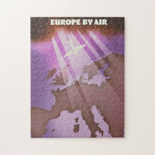 Europe by Air Vintage Reiseplakat. Puzzle