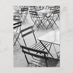 Europe, France, Paris. Chairs, Jardin du 3 Postkarte