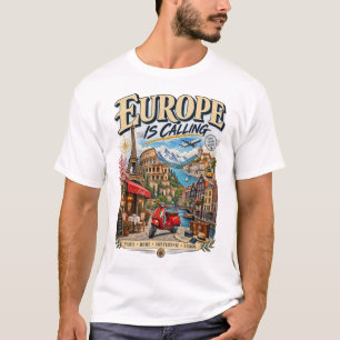 Europe Is Calling T-Shirt Vintage Europareise