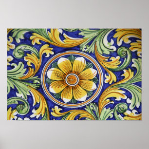 Europe, Italy, Sicily, Taormina. Traditional 4 Poster