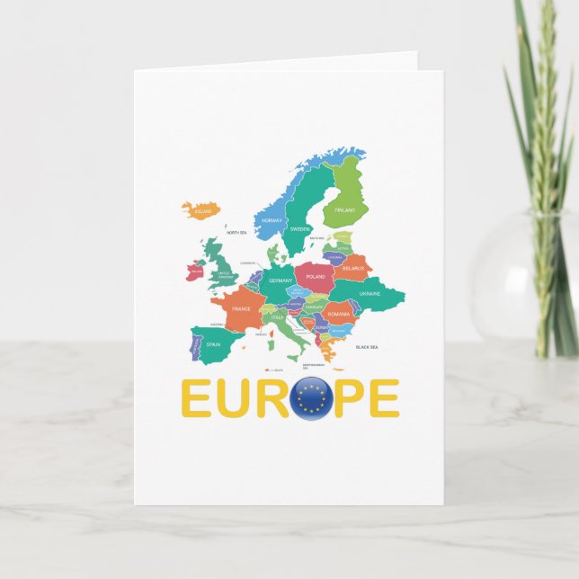Europe Map Karte (Vorderseite)