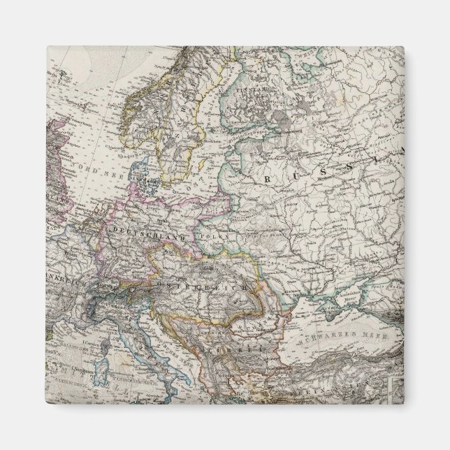 Europe Map von Stieler Magnet (Vorne)