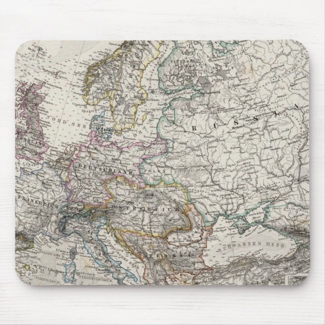 Europe Map von Stieler Mousepad (Vorne)