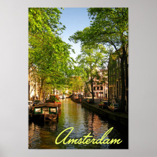 Europe Niederlande Amsterdam Canal Poster