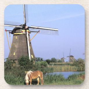 Europe, Niederlande, Zuid Holland, Kinderdijk.2 Getränkeuntersetzer