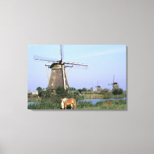 Europe, Niederlande, Zuid Holland, Kinderdijk.2 Leinwanddruck
