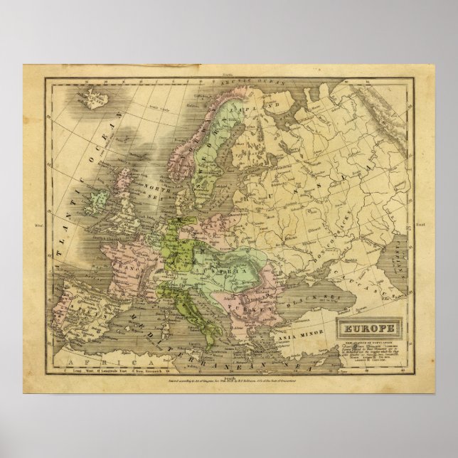 Europe Olney Map Poster (Vorne)
