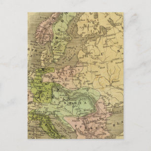 Europe Olney Map Postkarte