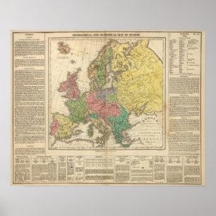 Europe Religion Atlas Karte Poster