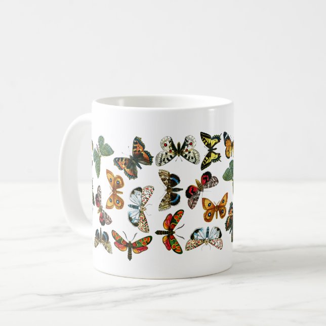 Europe’s Best-Known Butterflies and Moths Collage Kaffeetasse (Vorderseite Links)