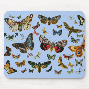 Europe’s Best-Known Butterflies and Moths Collage Mousepad