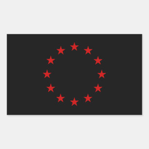 European Anarchist Flag Rechteckiger Aufkleber