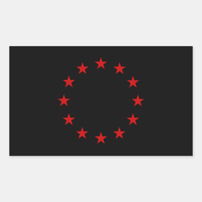 European Anarchist Flag Rechteckiger Aufkleber (Vorderseite)