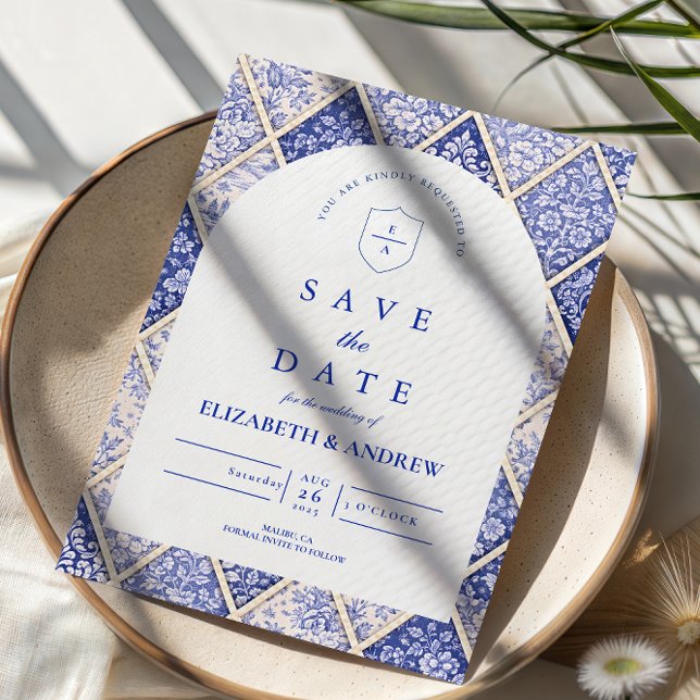 European Delft Tile Wedding Save The Date (Von Creator hochgeladen)