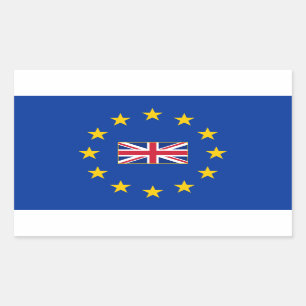 European Gewerkschaft United Kingdom Rectangle Sti Rechteckiger Aufkleber