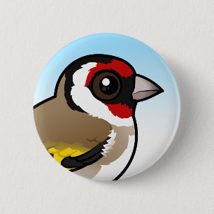 European Goldfinch Button