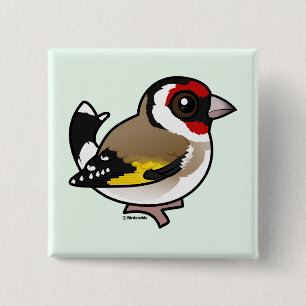 European Goldfinch Button