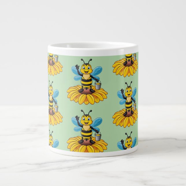 European honey bee Jumbo-Tasse (Vorderseite)