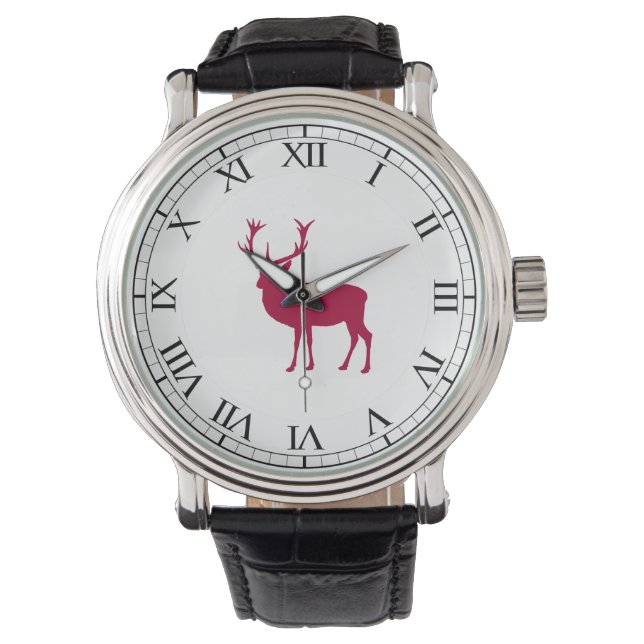 European Red Dee Christmas oder Stag Party Armbanduhr (Vorderseite)