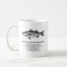 European Sea Bass Branzino Vintage  Kaffeetasse