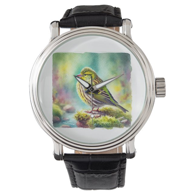 European Serin 130724AREF113 - Watercolor Armbanduhr (Vorderseite)